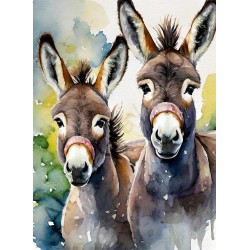 Two Donkeys by AI artwork